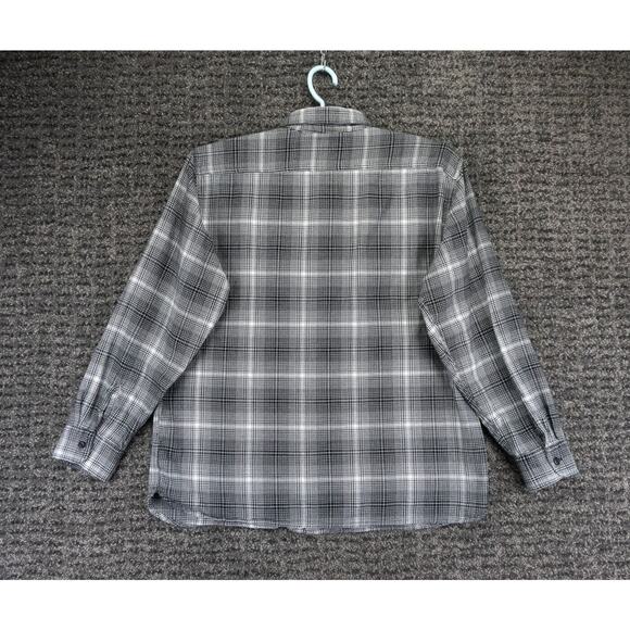 Levis Shirt Mens Large Black White Plaid Flannel Relaxed Fit Outdoor Cabincore - Picture 10 of 12